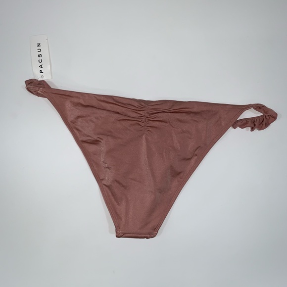 La hearts taupe rose scrunch bikini set 11 - Picture 5 of 7